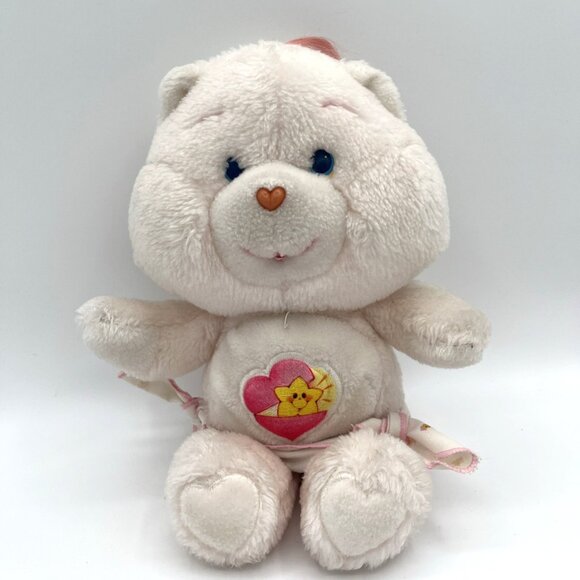 Vintage Care Bears Baby Hugs Plush 1983 Pink Bear w/ Diaper Heart Star - Picture 1 of 11